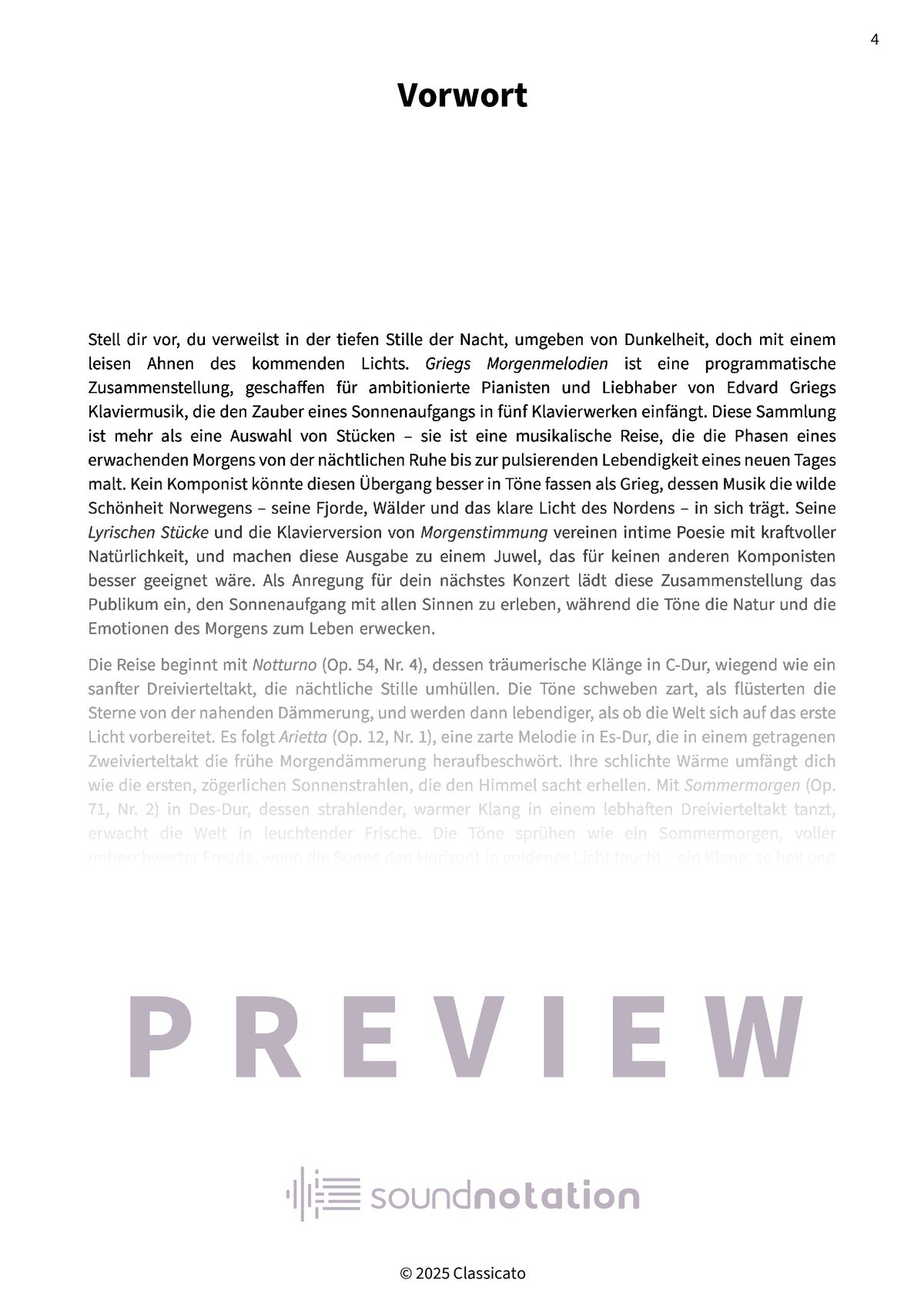 Griegs Morgenmelodien - Preview Page 1