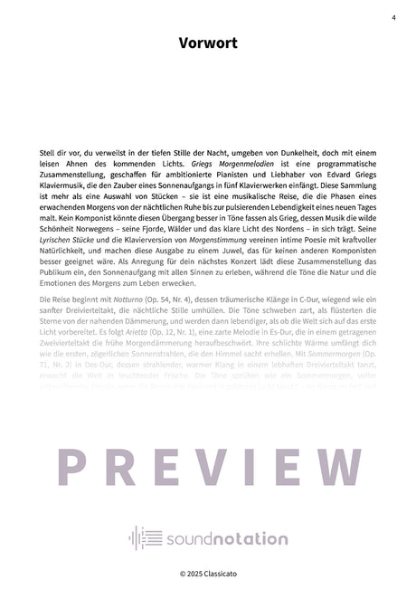 Griegs Morgenmelodien - Preview Page 1