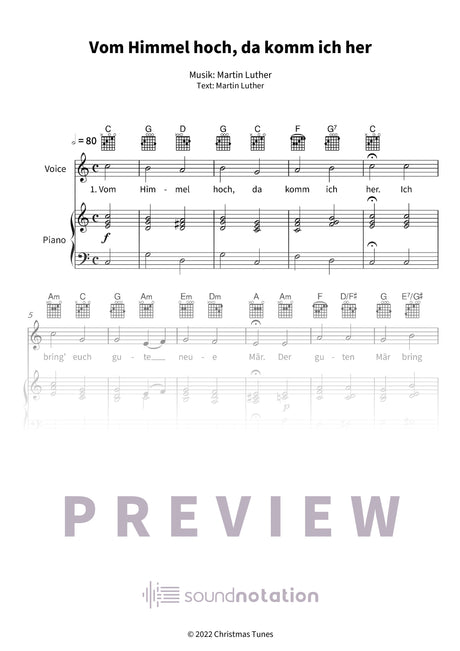 Vom Himmel hoch, da komm ich her - Preview Page 1