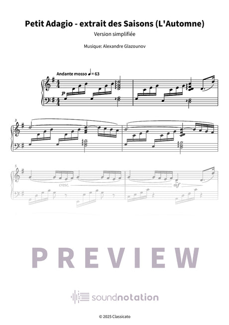 Petit Adagio - Preview Page 1