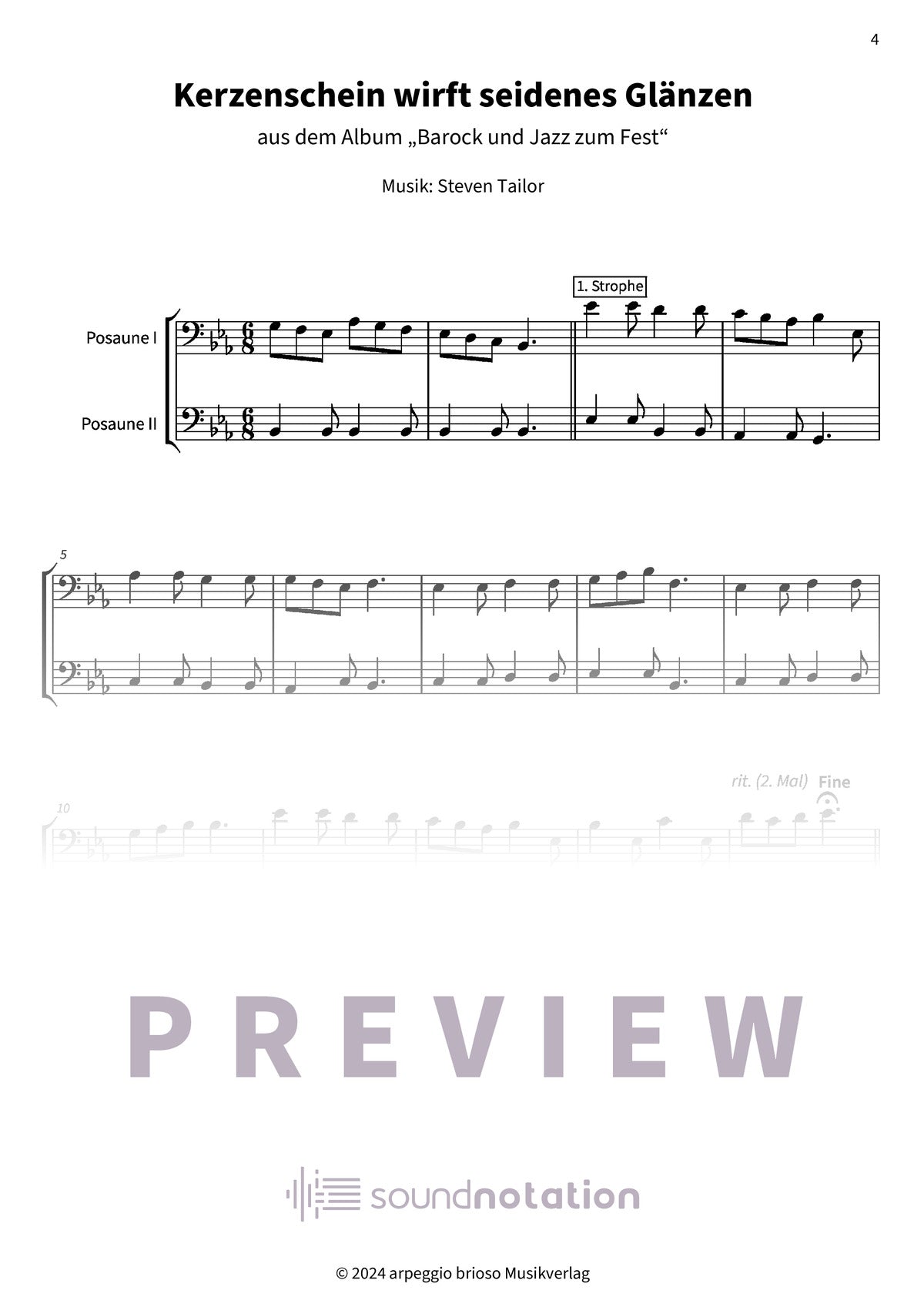 Kerzenschein wirft seidenes Glänzen - Preview Page 1