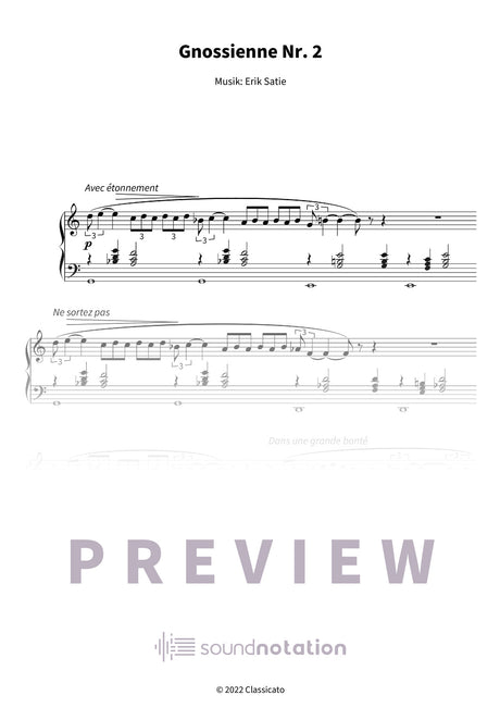 Gnossienne Nr. 2 - Preview Page 1