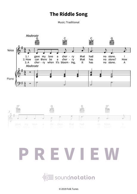The Riddle Song - Preview Page 1