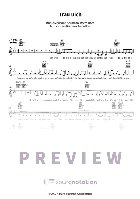 Trau Dich - Preview Page 1
