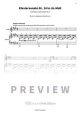 Klaviersonate Nr. 14 in cis-Moll - Preview Page 1