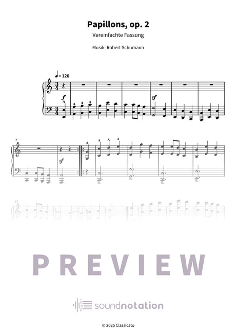 Papillons, op. 2 - Preview Page 1