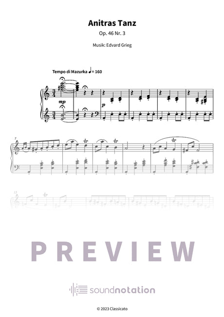 Anitras Tanz - Preview Page 1