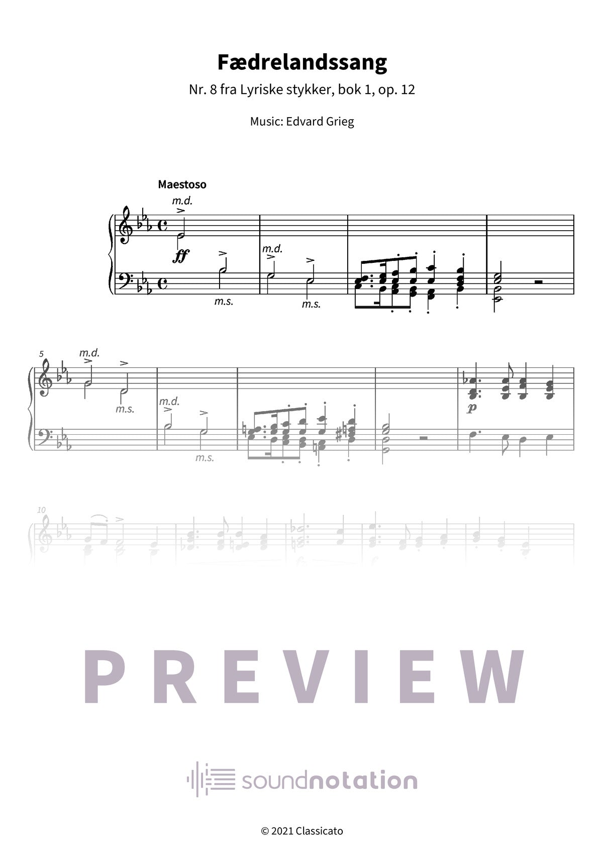 Fædrelandssang - Preview Page 1
