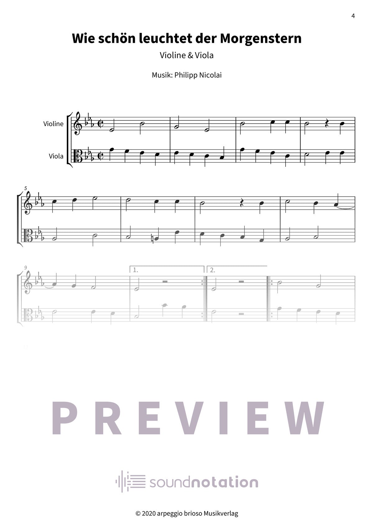 Wie schön leuchtet der Morgenstern - Preview Page 1