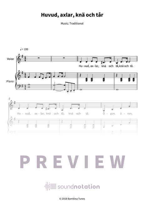 Huvud, axlar, knä och tår - Preview Page 1