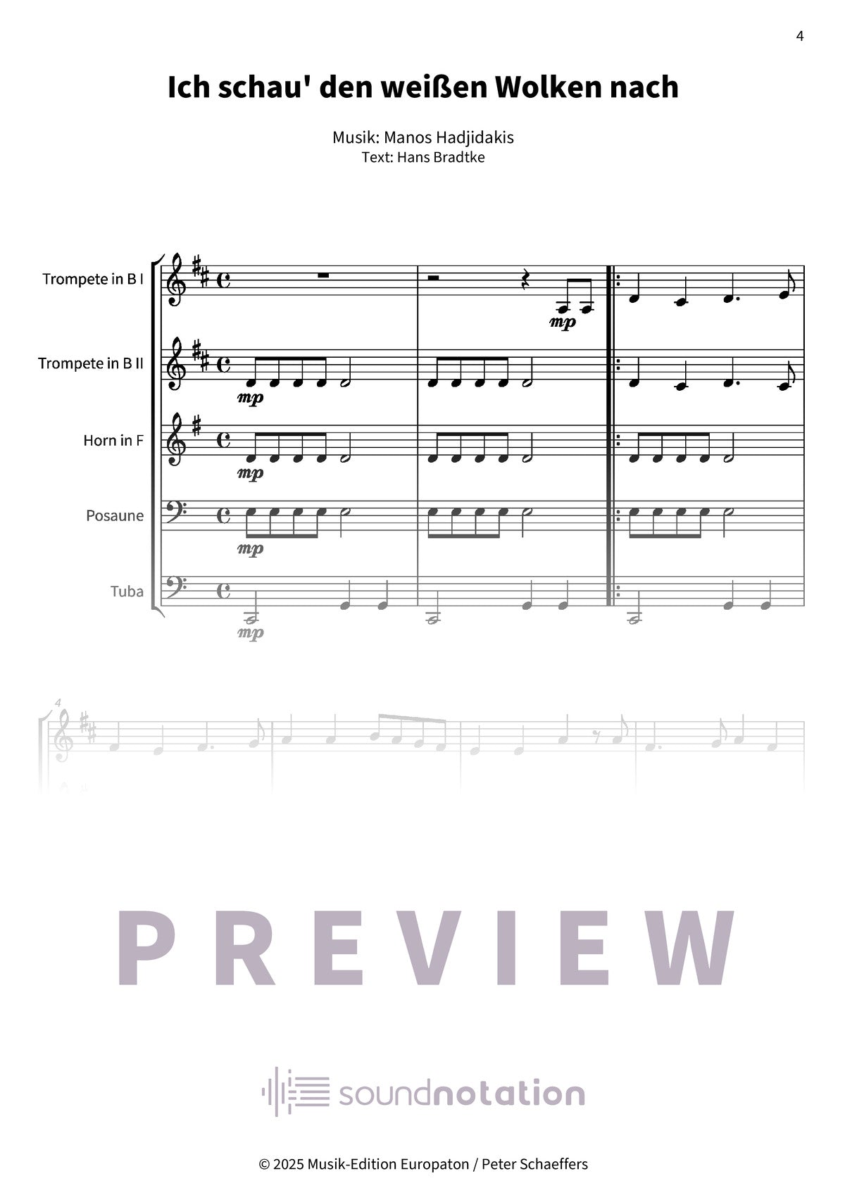 Ich schau' den weißen Wolken nach - Preview Page 1