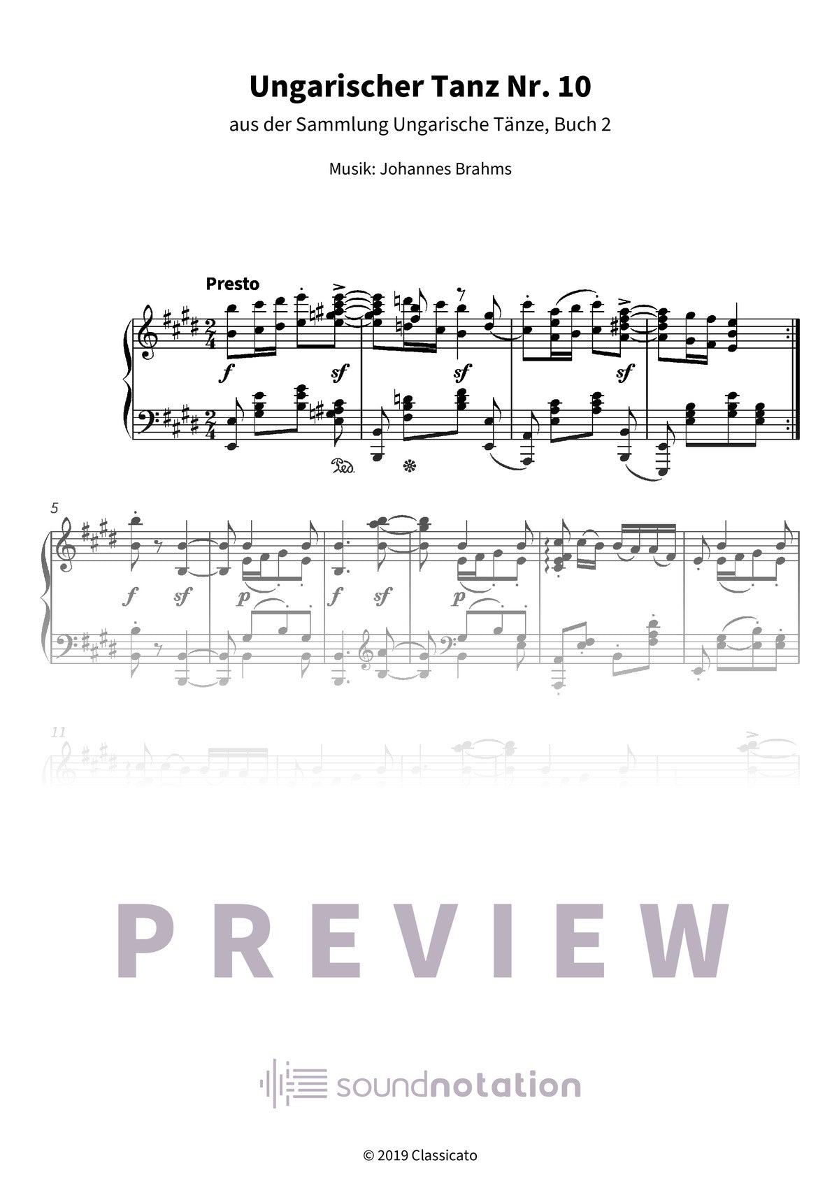 Ungarischer Tanz Nr. 10 - Preview Page 1