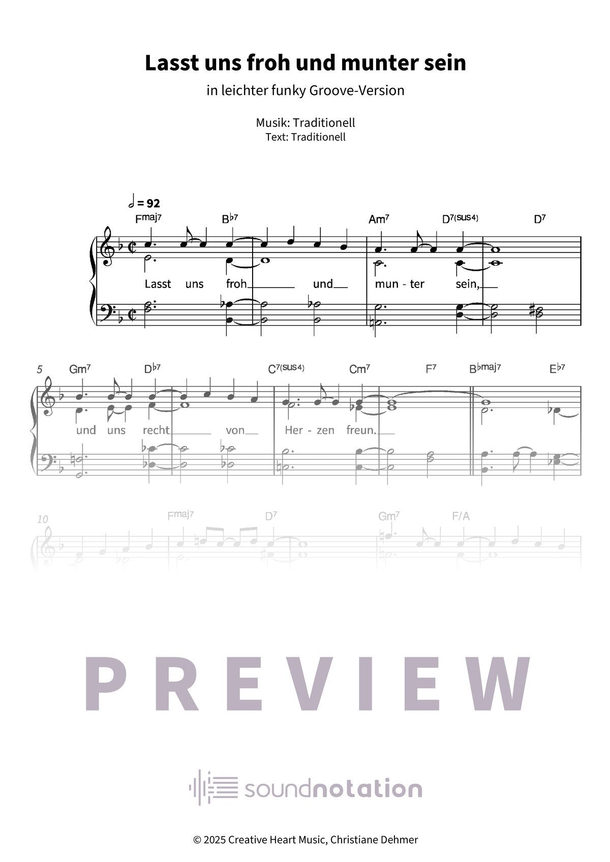 Lasst uns froh und munter sein - Preview Page 1