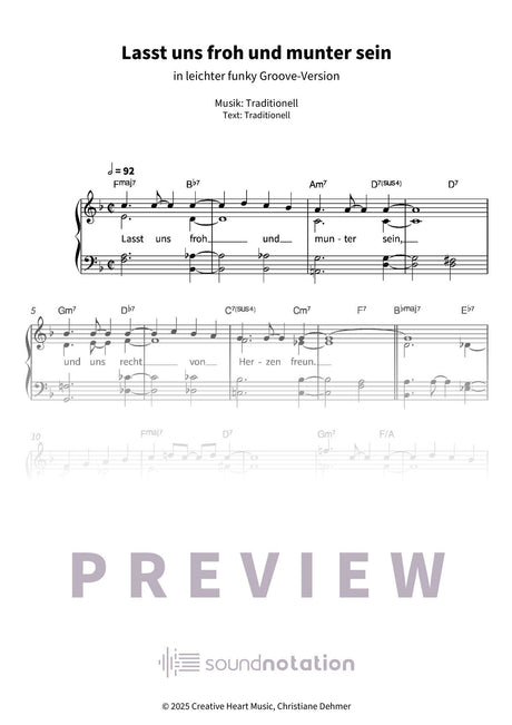 Lasst uns froh und munter sein - Preview Page 1