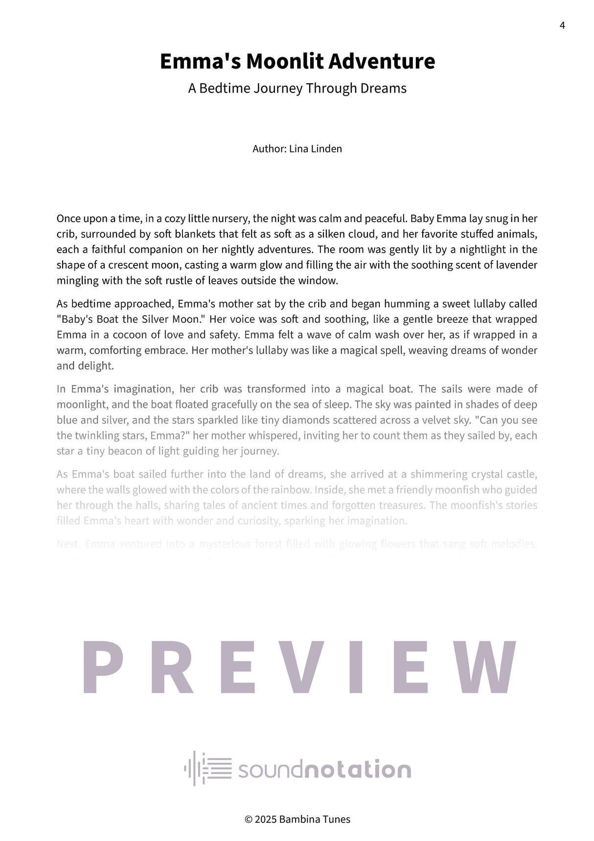 Emma's Moonlit Adventure - Preview Page 1