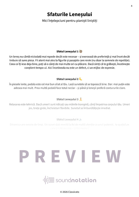Piese lente pentru pianiști leneși - Preview Page 1