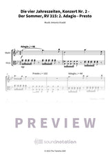 Die vier Jahreszeiten, Konzert Nr. 2 - Der Sommer - Preview Page 1
