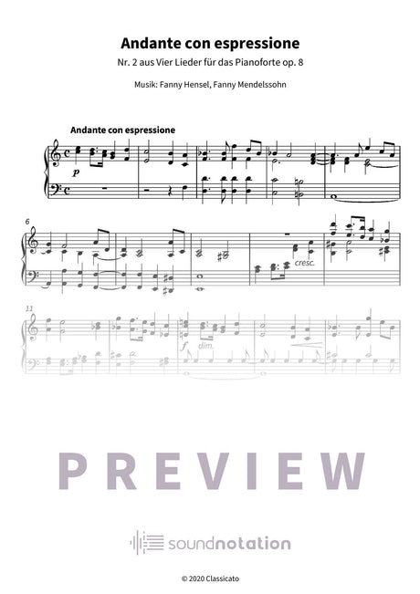 Andante con espressione - Preview Page 1