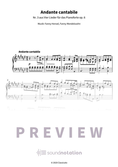 Andante cantabile - Preview Page 1