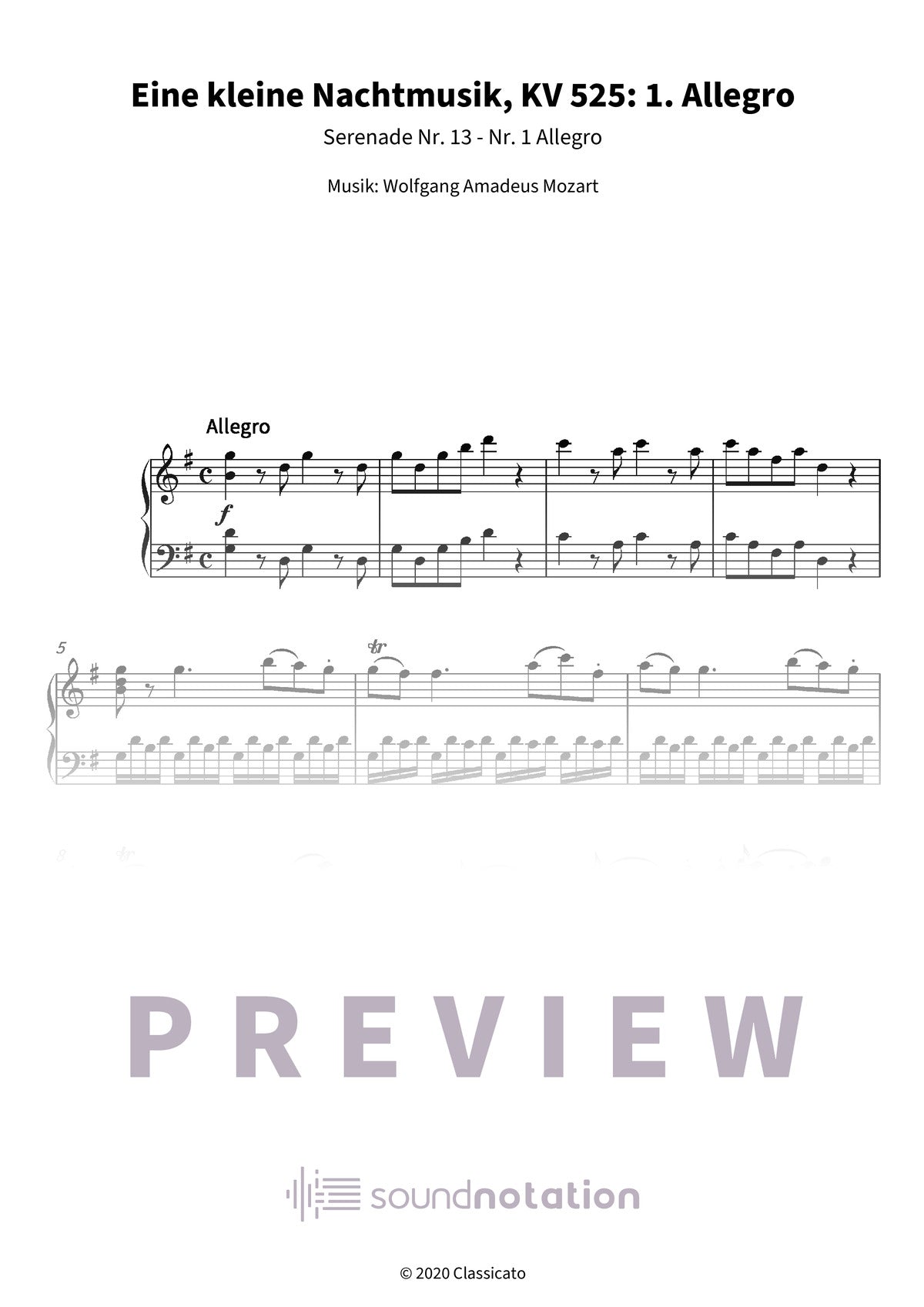 Eine kleine Nachtmusik - Preview Page 1