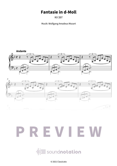Fantasie in d-Moll - Preview Page 1