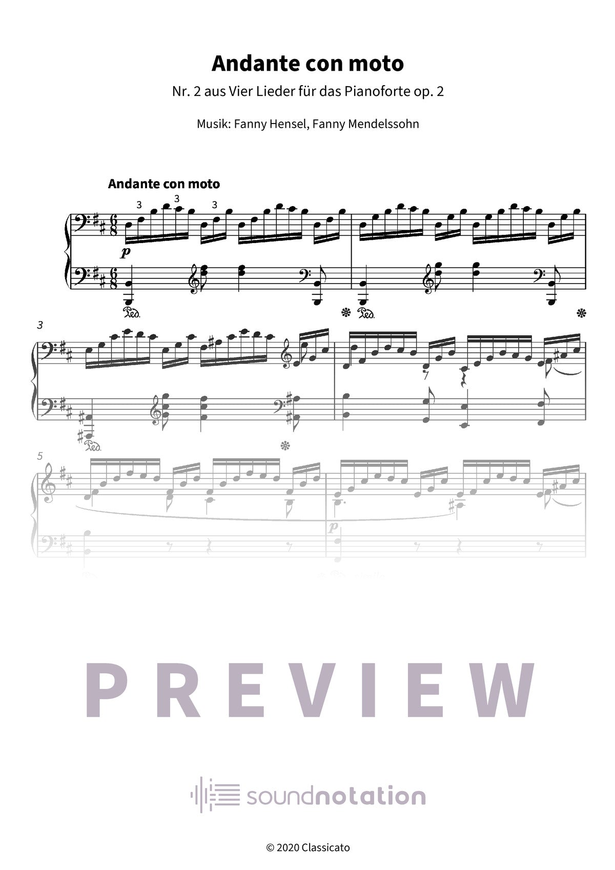 Andante con moto - Preview Page 1