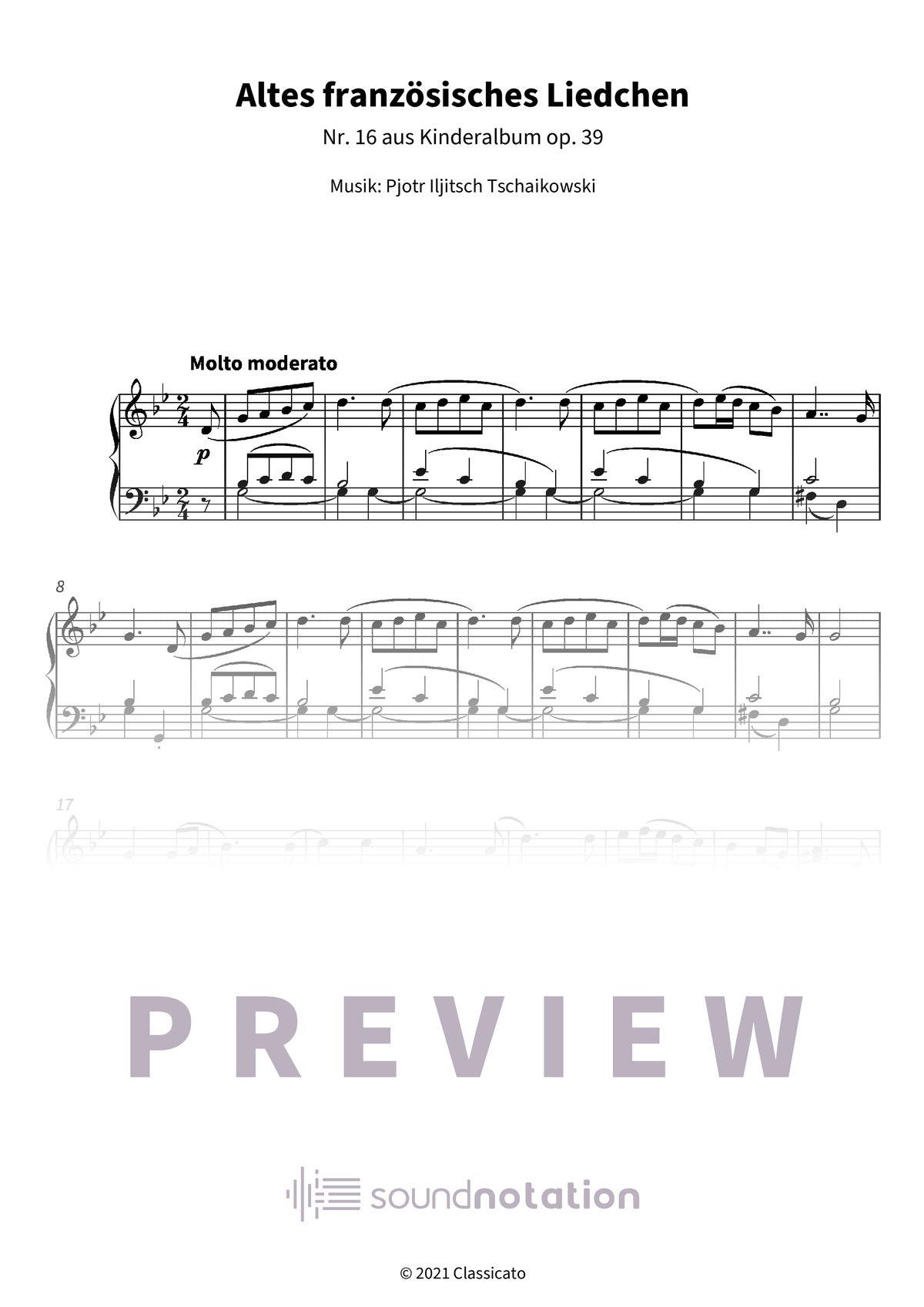 Altes französisches Liedchen - Preview Page 1