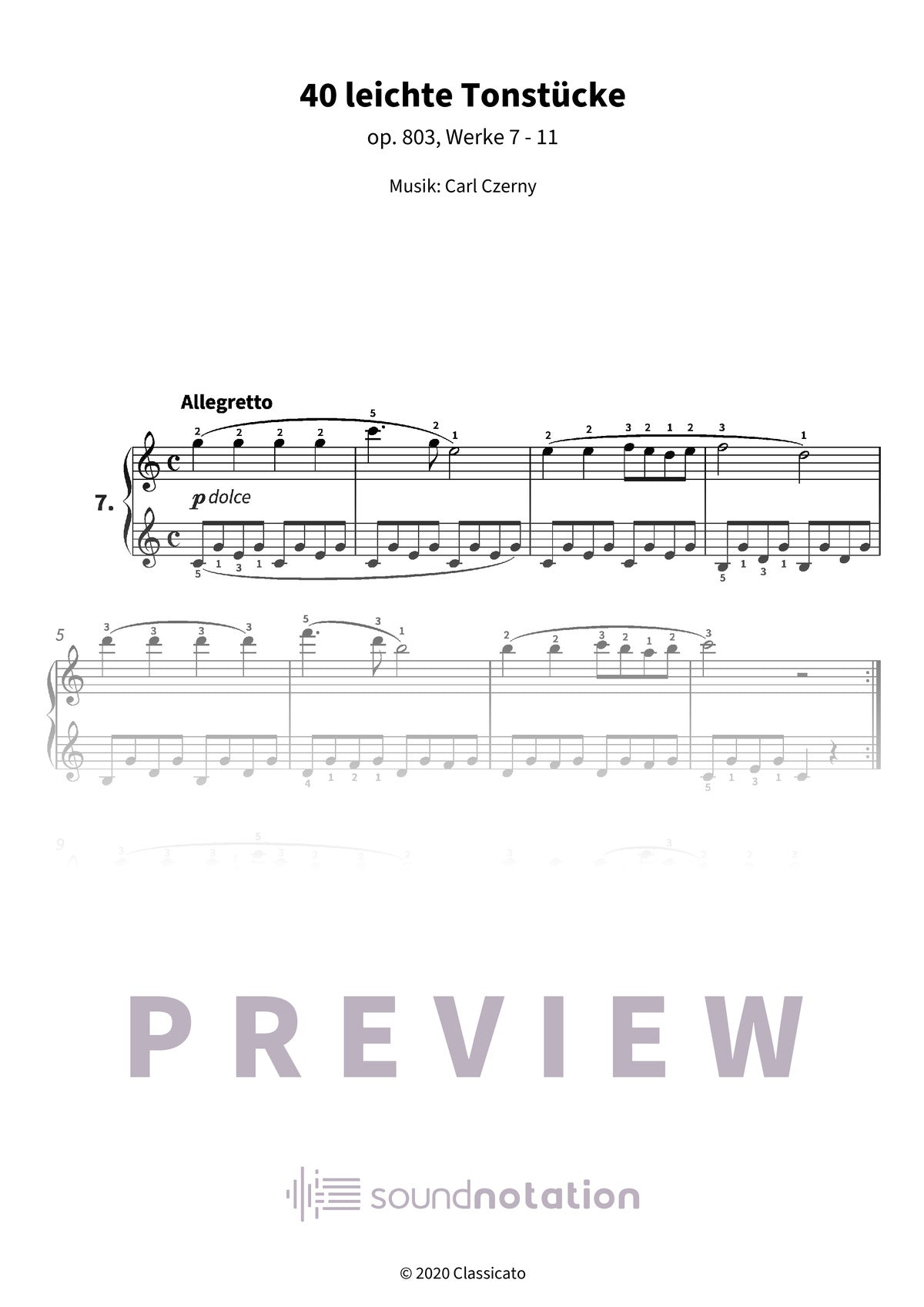 40 leichte Tonstücke - Preview Page 1