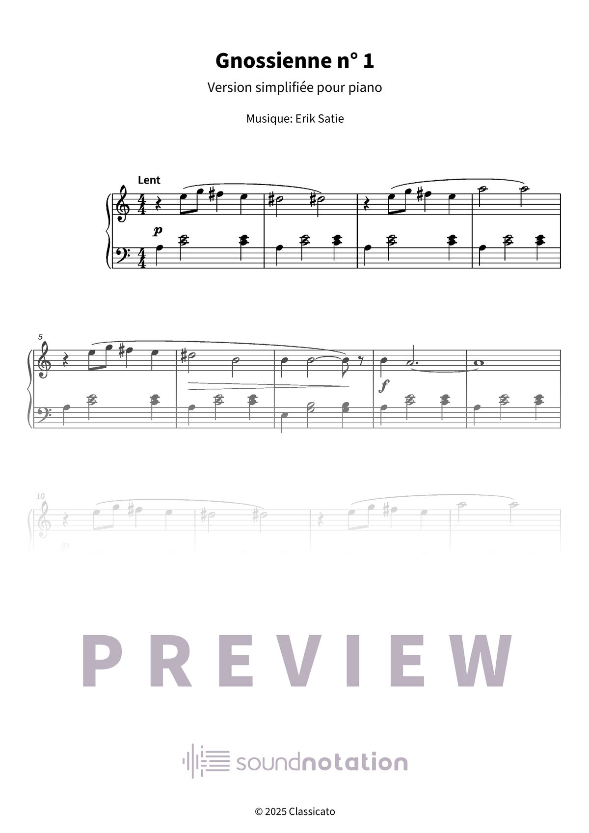 Gnossienne n° 1 - Preview Page 1