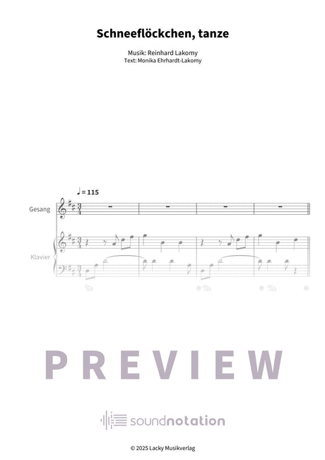 Schneeflöckchen, tanze - Preview Page 1