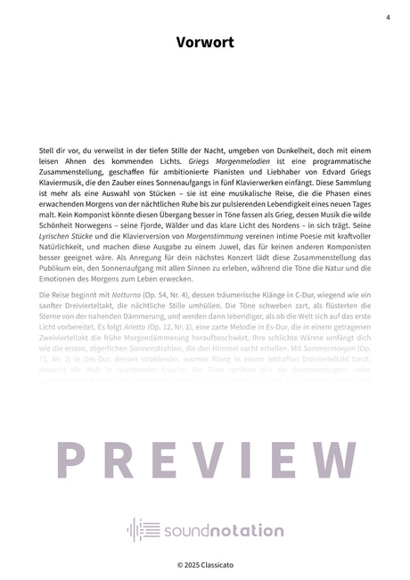Griegs Morgenmelodien - Preview Page 1