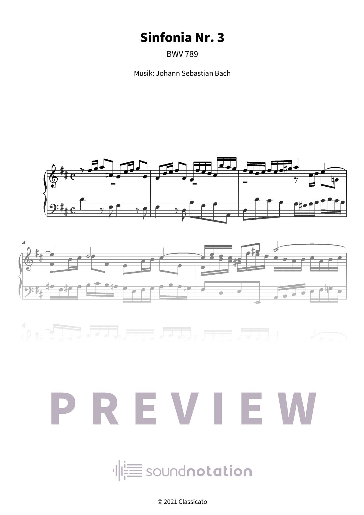 Sinfonia Nr. 3 - Preview Page 1