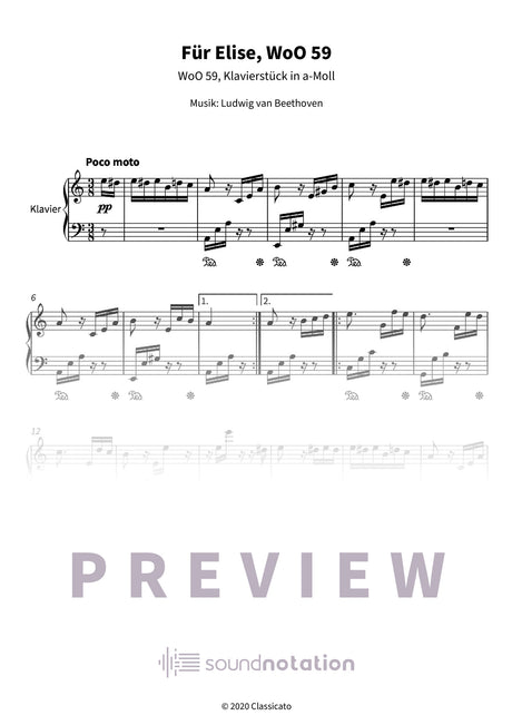 Für Elise - Preview Page 1