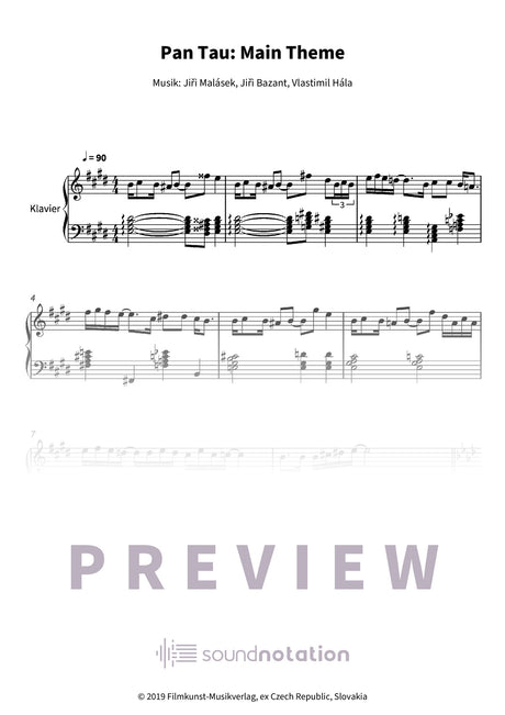 Pan Tau: Main Theme - Preview Page 1