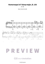 Humoresque in F sharp major - Preview Page 1