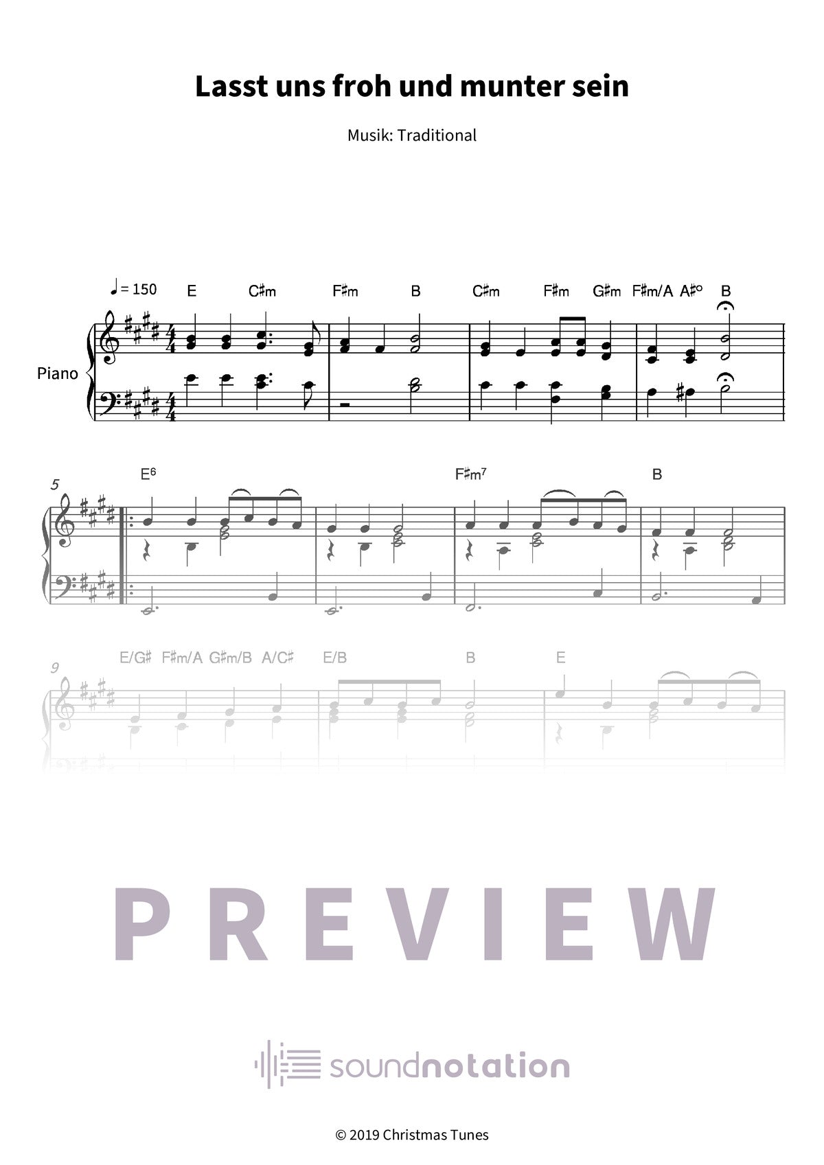 Lasst uns froh und munter sein - Preview Page 1