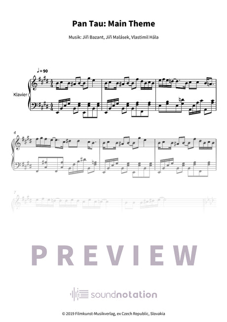 Pan Tau: Main Theme - Preview Page 1