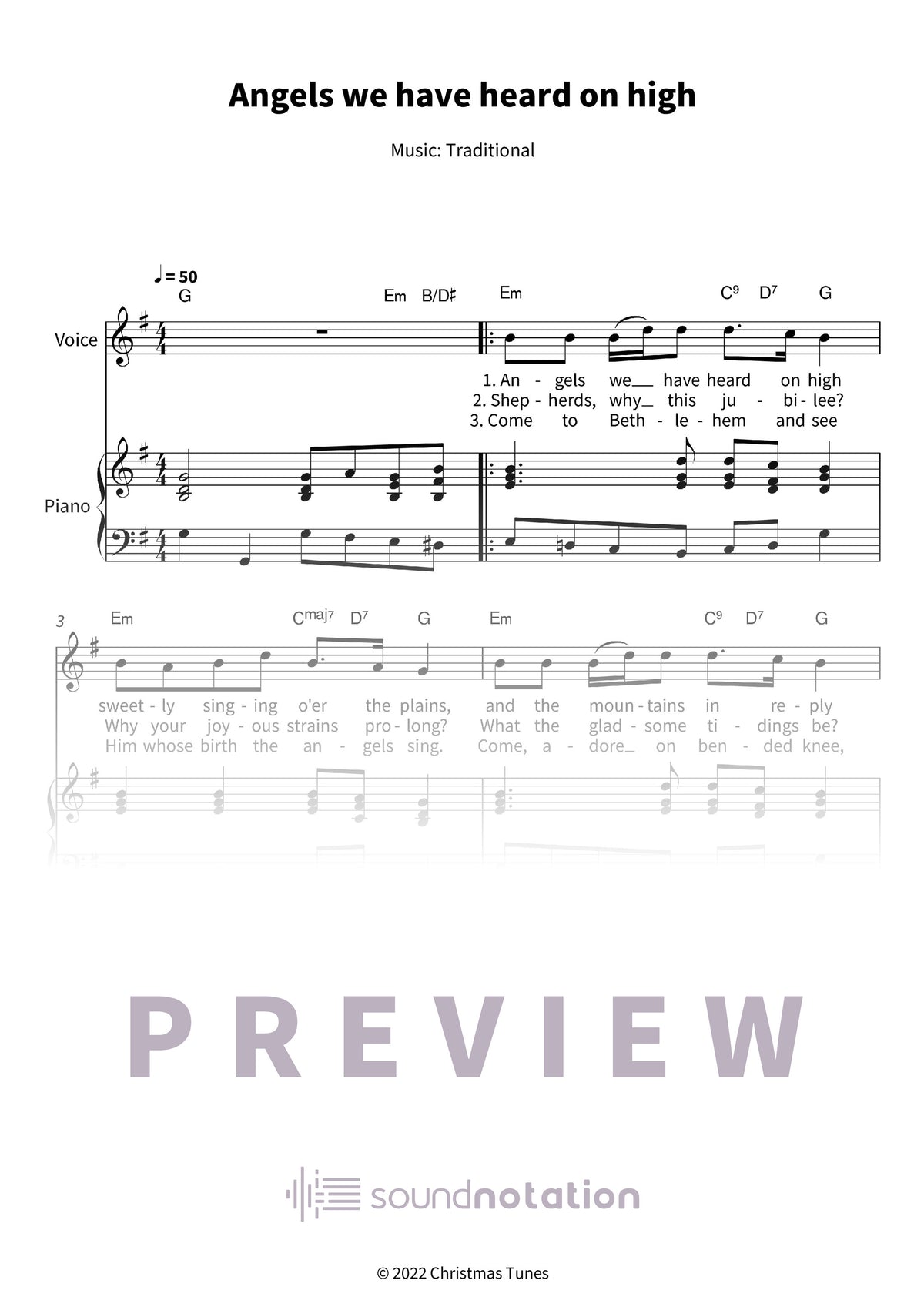 Angels we have heard on high - Preview Page 1
