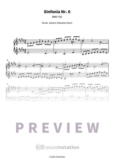 Sinfonia Nr. 6 - Preview Page 1