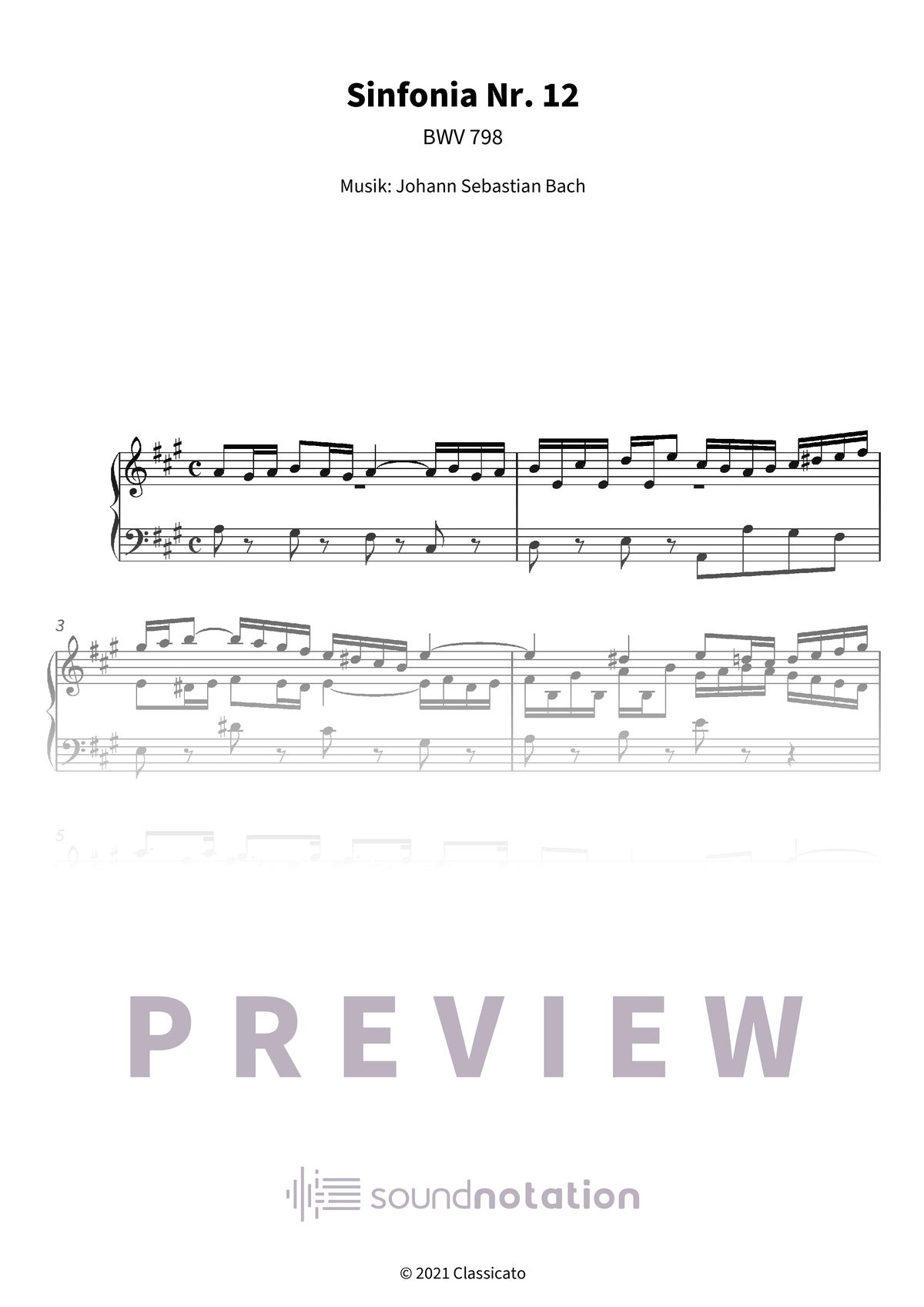 Sinfonia Nr. 12 - Preview Page 1