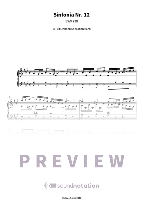 Sinfonia Nr. 12 - Preview Page 1