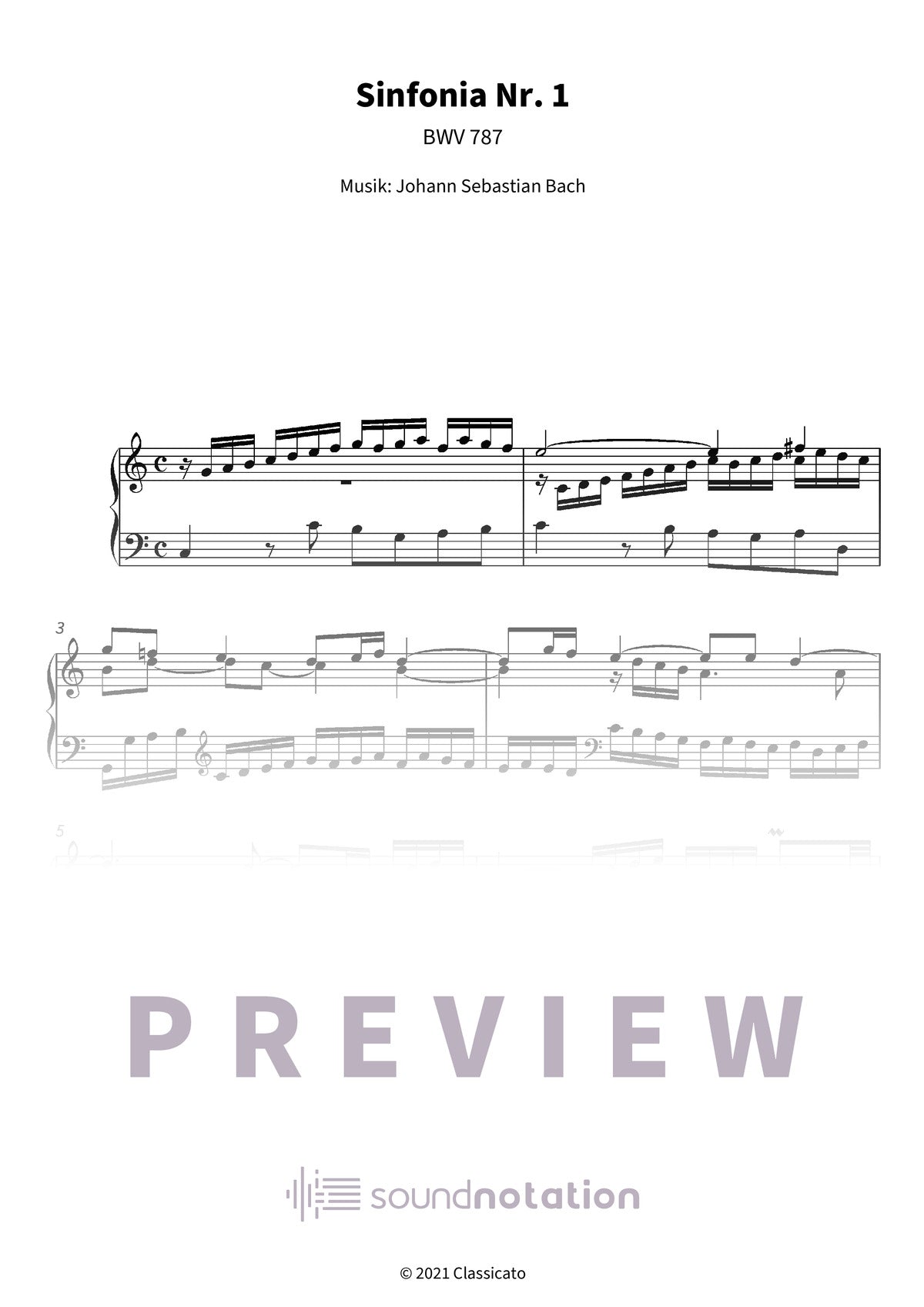 Sinfonia Nr. 1 - Preview Page 1