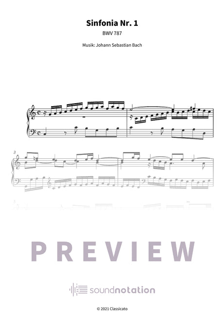 Sinfonia Nr. 1 - Preview Page 1