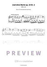Lied ohne Worte op. 19 Nr. 2 - Preview Page 1
