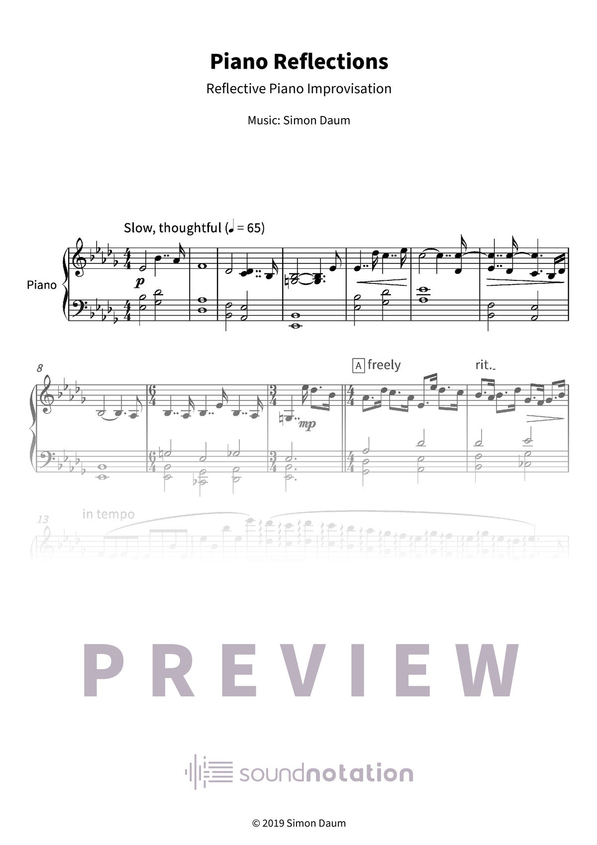 Piano Reflections - Preview Page 1
