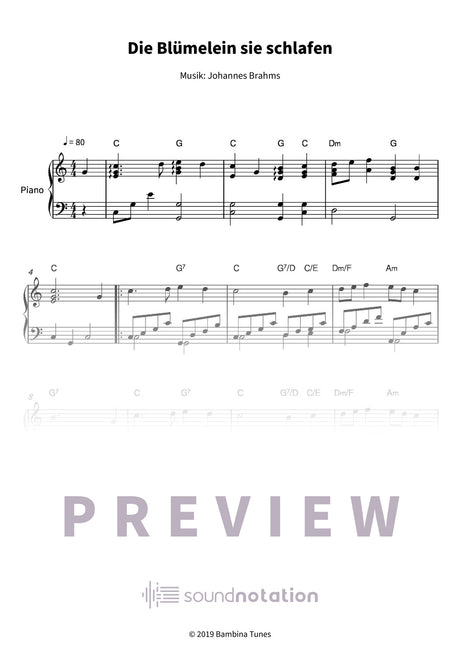 Die Blümelein sie schlafen - Preview Page 1