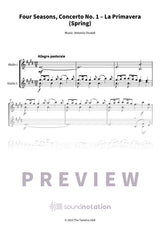Four Seasons, Concerto No. 1 – La Primavera (Spring) - Preview Page 1