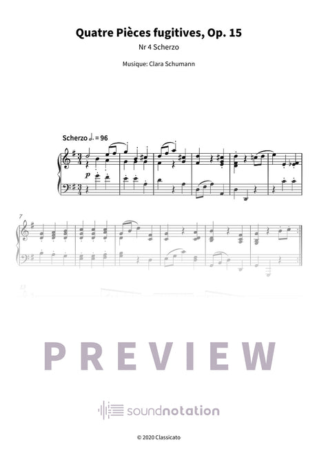 Quatre Pièces fugitives, Op. 15 - Preview Page 1