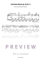 Lied ohne Worte op. 62 Nr. 5 - Preview Page 1