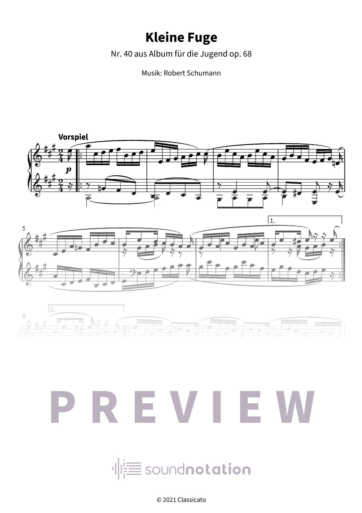 Kleine Fuge - Preview Page 1